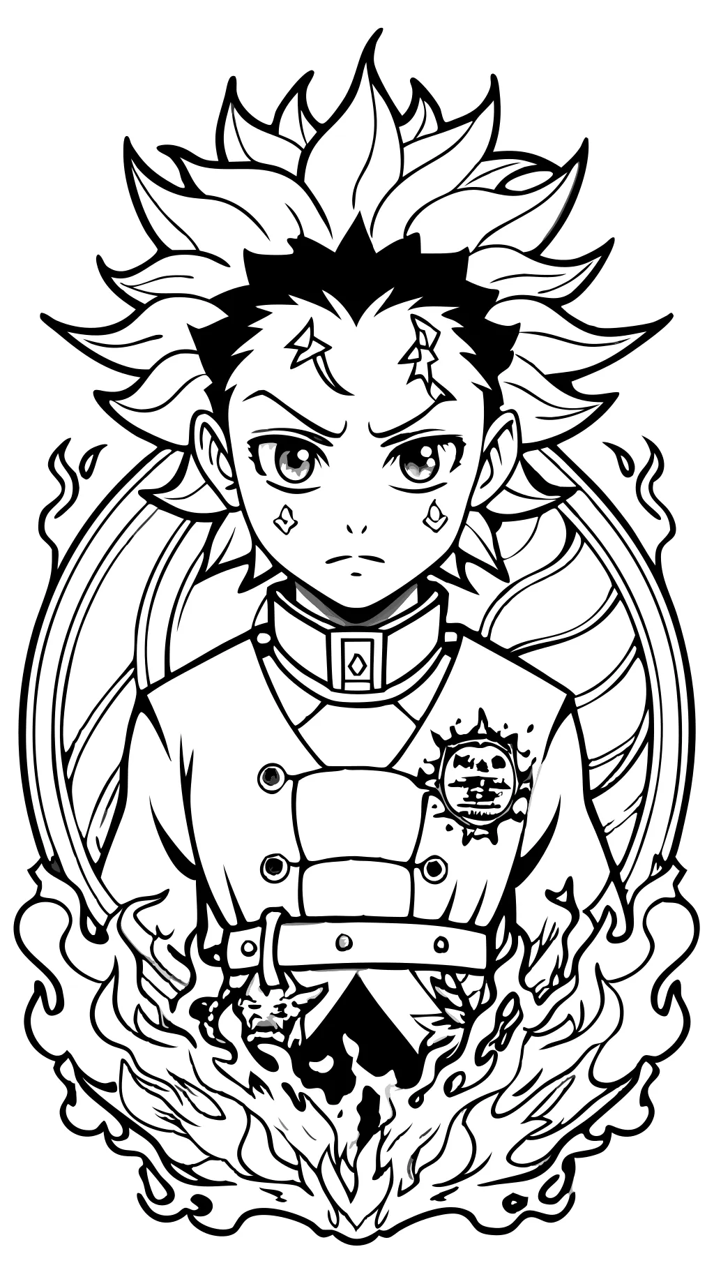 coloring pages demon slayer